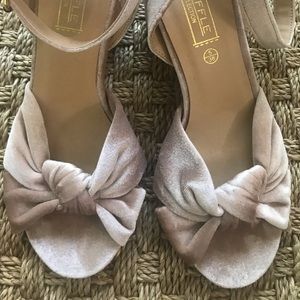 Truffle Collection Pink Velvet Heels
